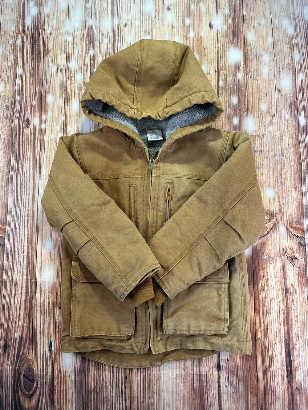 Carhartt Hooded  Jacket in Brown Little Boys  Size 5